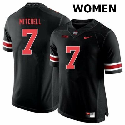 Women's Ohio State Buckeyes #7 Teradja Mitchell Black Out Nike NCAA College Football Jersey Stock BLZ5844AO